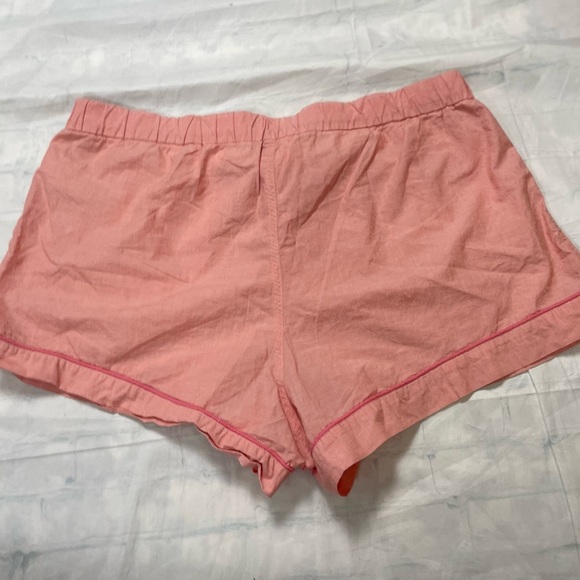 J.crew chambray boxer seaside shorts pink coral woman’s L sleep bottoms casual - Picture 9 of 13